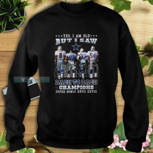 Back To Back Champions Super Bowl XXVII XXVIII Signatures Cowboys Sweatshirt 5