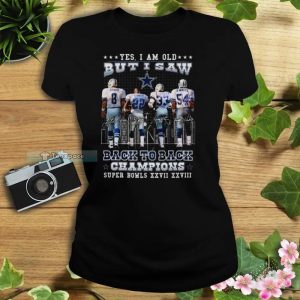 Back To Back Champions Super Bowl XXVII XXVIII Signatures Cowboys T Shirt Womens 2