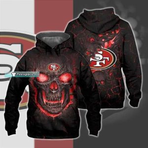 Black Skull 49ers Faithful Hoodie 49ers Gift