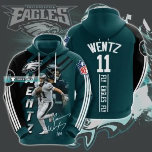 Carson Wentz Fly Eagles Fly Pullover Hoodie