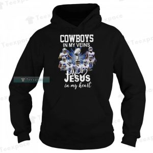 Cowboys In My Veins Jesus In My Heart Signatures Hoodie 5