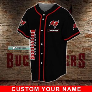 Custom Name American Tampa Bay Buccaneers Black Baseball Jersey