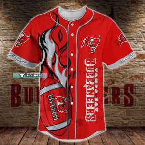 Custom Name Number Tampa Bay Buccaneers Fire Football Baseball Jersey