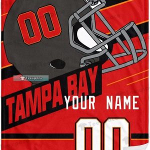 Custom Name Number Tampa Bay Football Warm And Cozy Blanket