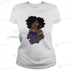 Football Black Girl Baltimore Ravens T Shirt Womens 2