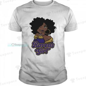 Football Black Girl Baltimore Ravens Unisex T Shirt 1
