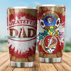 Grateful Dad 49ers Coffee Tumbler 49ers Gift For Dad