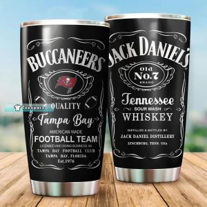 Jack Daniels And Tampa Bay Buccaneers Tumbler