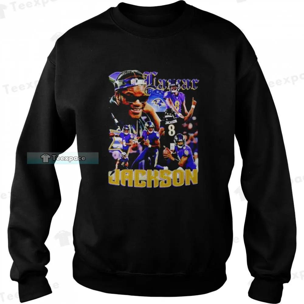 Lamar Jackson 8 2023 Ravens Sweatshirt 4
