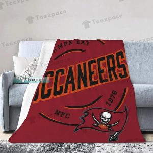 Red Tampa Bay Buccaneers Throw Blanket 1