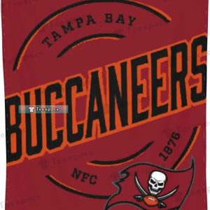 Red Tampa Bay Buccaneers Throw Blanket 2