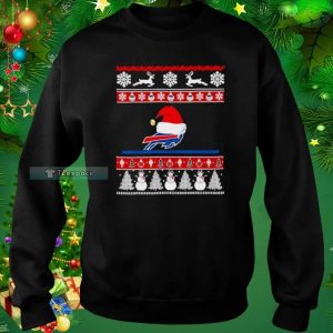 Santa Hat Ugly Christmas Buffalo Bills Sweatshirt