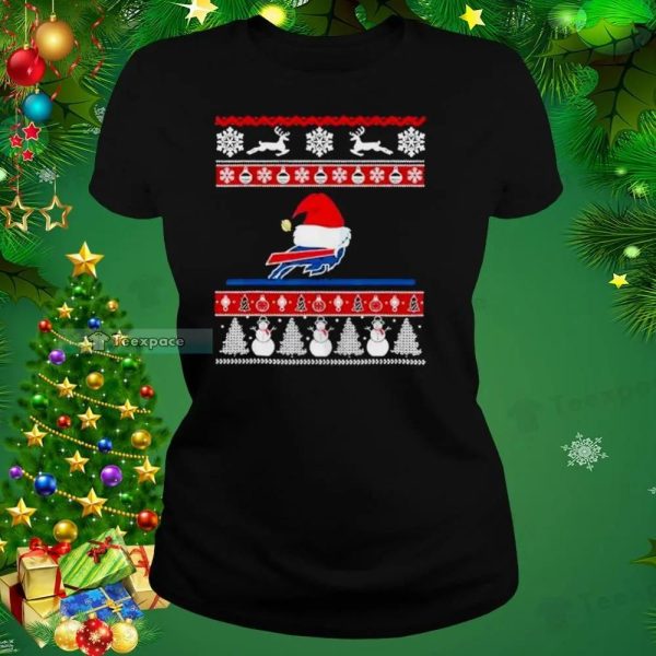 Santa Hat Ugly Christmas Buffalo Bills Shirt