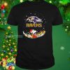 Santa Snoopy And Charlie Brown 2023 Christmas Ravens Shirt
