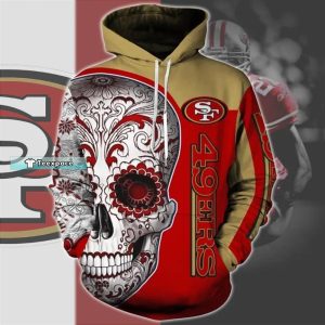 Sugar Skull 49ers Hoodie Niners Gift