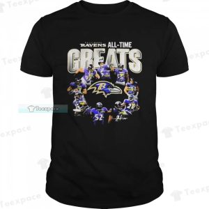 Team All-Time Greats Signatures Ravens Shirt