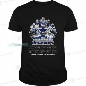 Team Legends Signatures Thank You For The Memories Cowboys Shirt