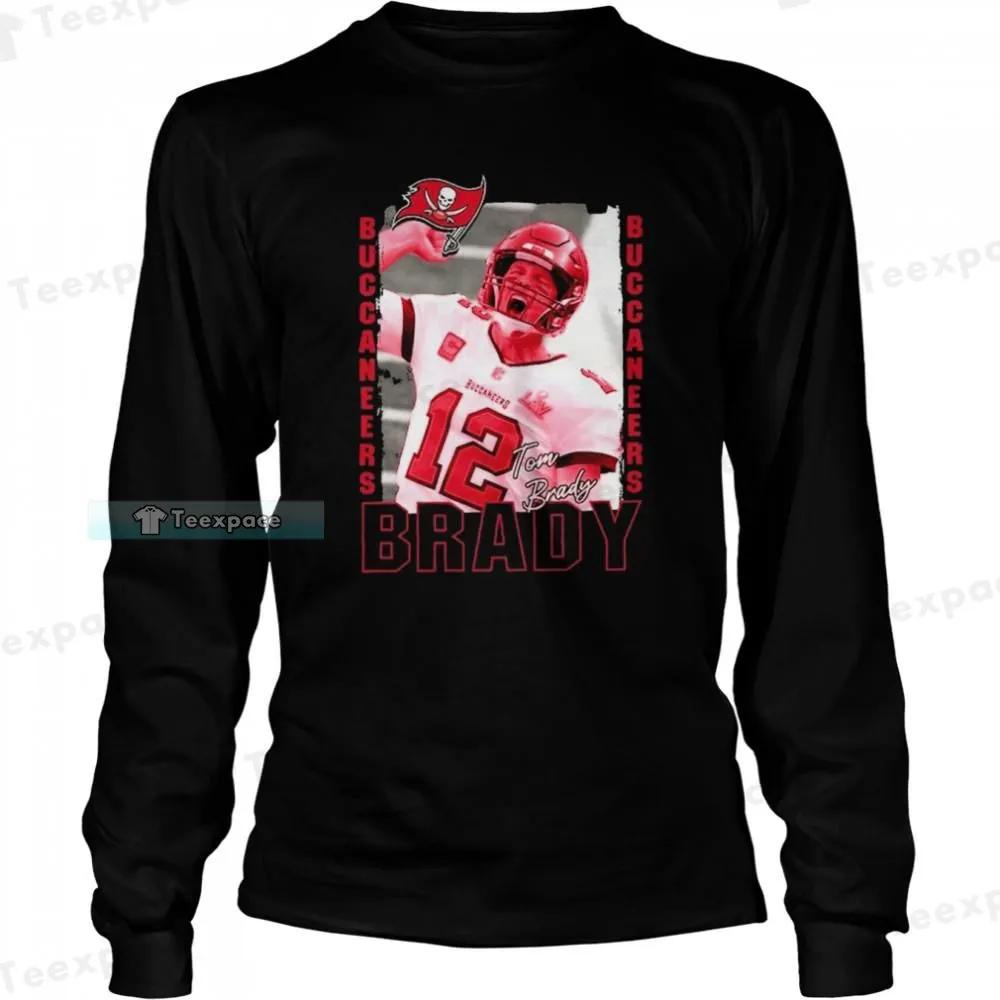 Tom Brady Youth Play Action Graphic Tampa Bay Buccaneers Long Sleeve Shirt 3