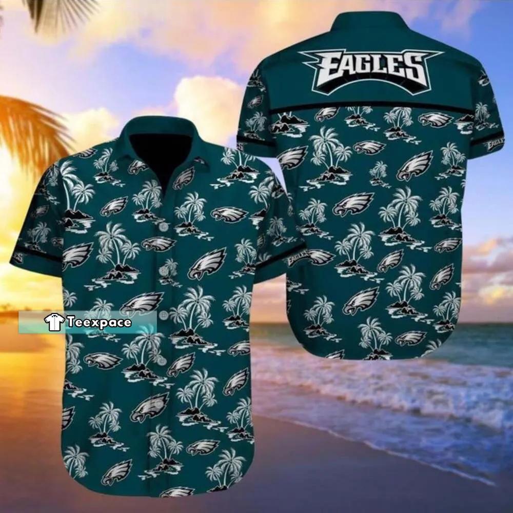 Tropical Coconut Tree Hawaiian Eagles Shirt
