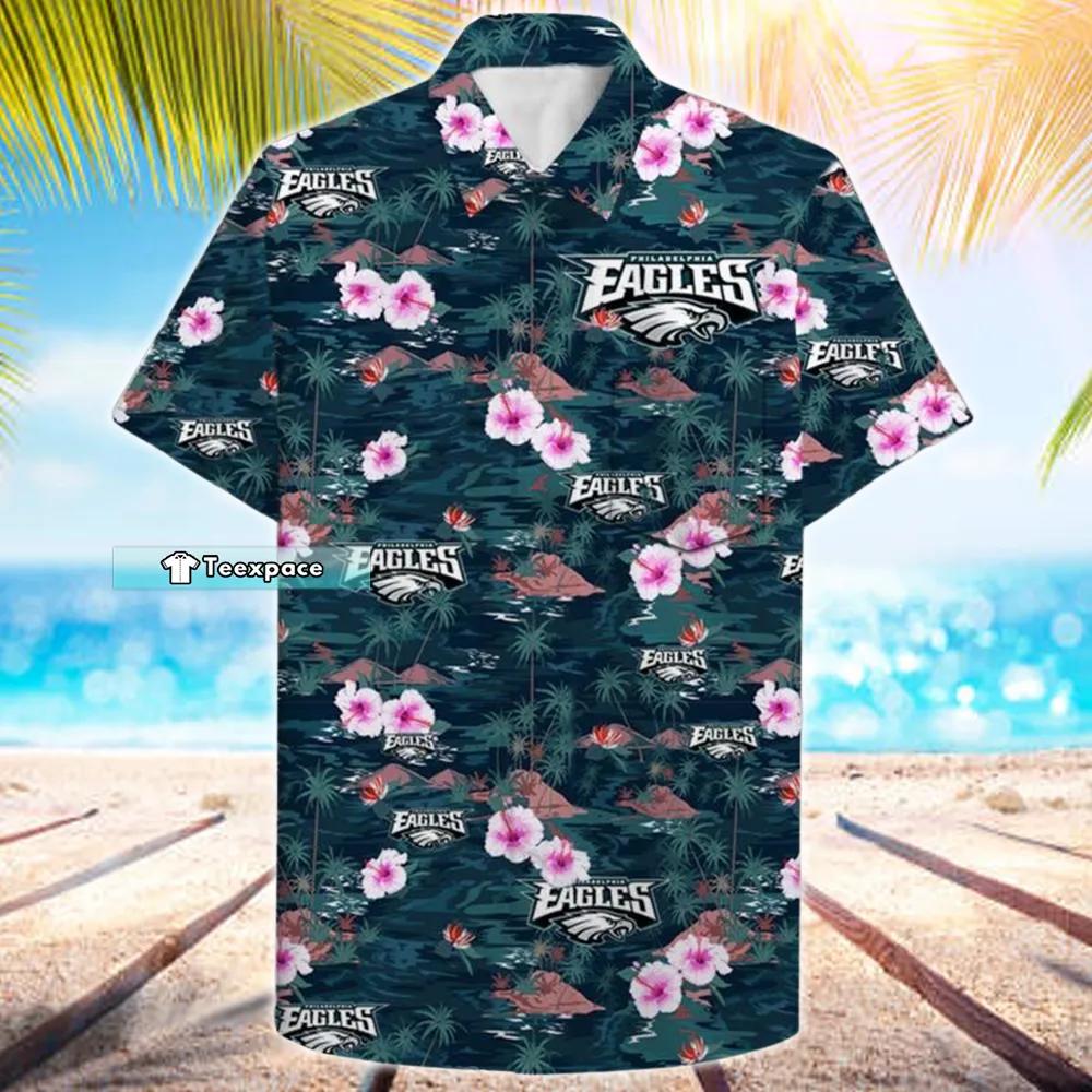 Tropical Flowers Philadelphia Eagles Hawaiian Shirt
