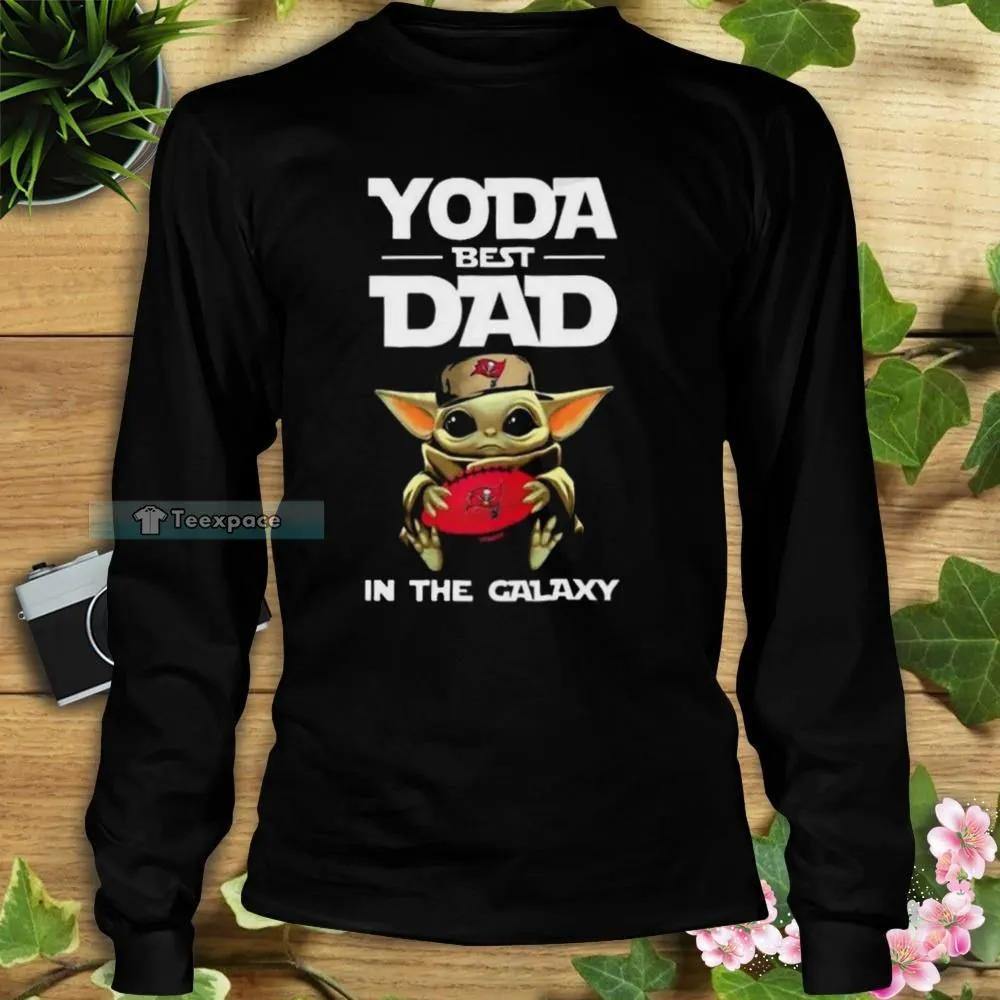 Yoda Best Dad In The Galaxy Football NFL Tampa Bay Buccaneers Long Sleeve Shirt 3