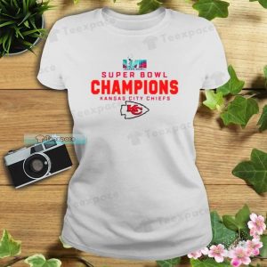 2023 Super Bowl 57 LVII Champions White Chiefs T Shirt Womens