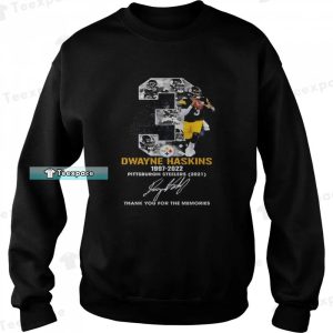 3 Dwayne Haskins 1997 2022 Steelers Signature Sweatshirt
