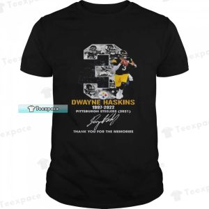 3 Dwayne Haskins 1997-2022 Steelers Signature Shirt