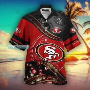 49ers Floral Summer Hawaiian Button Up Shirt 3