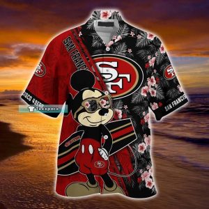 49ers Summer Mickey Floral Pattern Hawaii Shirt 3