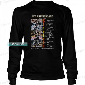 89th Anniversary Steelers Thank You For The Memories Long Sleeve Shirt