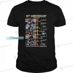 89th Anniversary Steelers Thank You For The Memories Shirt