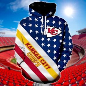 American Flag Kansas City Chiefs 3D Hoodie Chiefs Gift