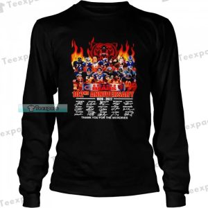 Bears 102nd Anniversary Signatures Thanks For The Memories Long Sleeve Shirt