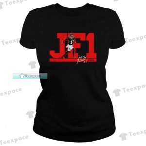 Black JF1 Justin Fields Chicago Bears T Shirt Womens