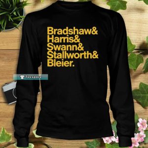 Bradshaw Harris Swann Stallworth Bleier Steelers Long Sleeve Shirt