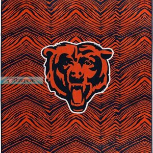 Chicago Bears Animal Print Sherpa Blanket