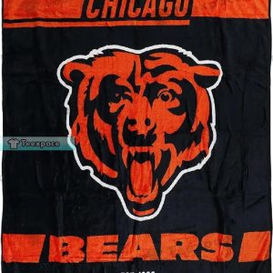 Chicago Bears Big Symbol Throw Blanket 2