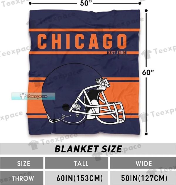 Chicago Bears Football Team ETS 1920 Throw Blanket