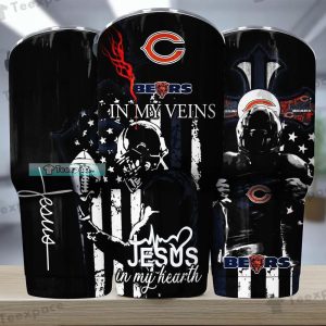 Chicago Bears In My Heart And My Veins Tumbler