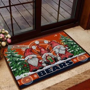 Chicago Bears Three Dwarves Christmas Doormat 2