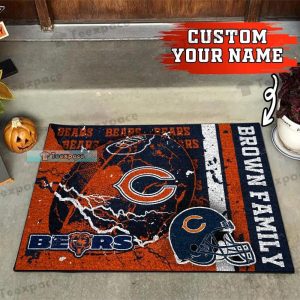 Custom Chicago Bears Thunder Football Doormat
