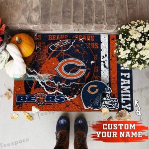 Custom Chicago Bears Thunder Football Doormat
