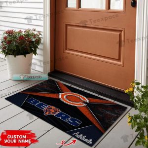 Custom Chicago Bears X Design Doormat 1