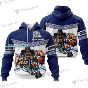 Custom Dallas Cowboys Warrior Graphic Fleece Hoodie