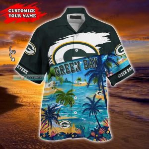 Custom Green Bay Packers Tropical Hawaiian Shirt 3