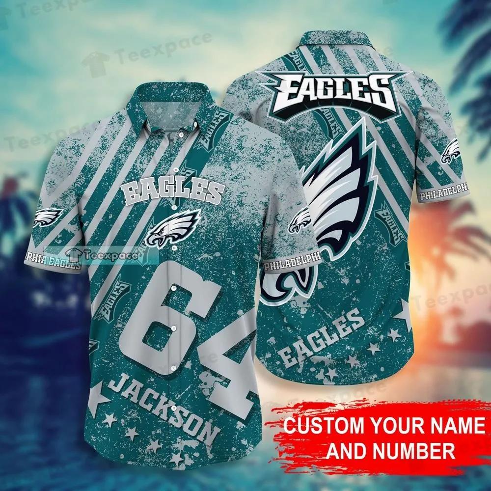 Custom Name Number Philadelphia Eagles Premium Hawaiian Shirt