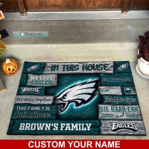 Custom Name Philadelphia Eagles Die Hard Fan Doormat
