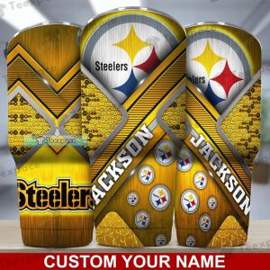 Custom Name Pittsburgh Steelers Golden Tumbler