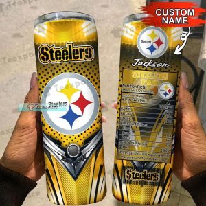 Custom Pittsburgh Steelers Nutrition Facts Tumbler